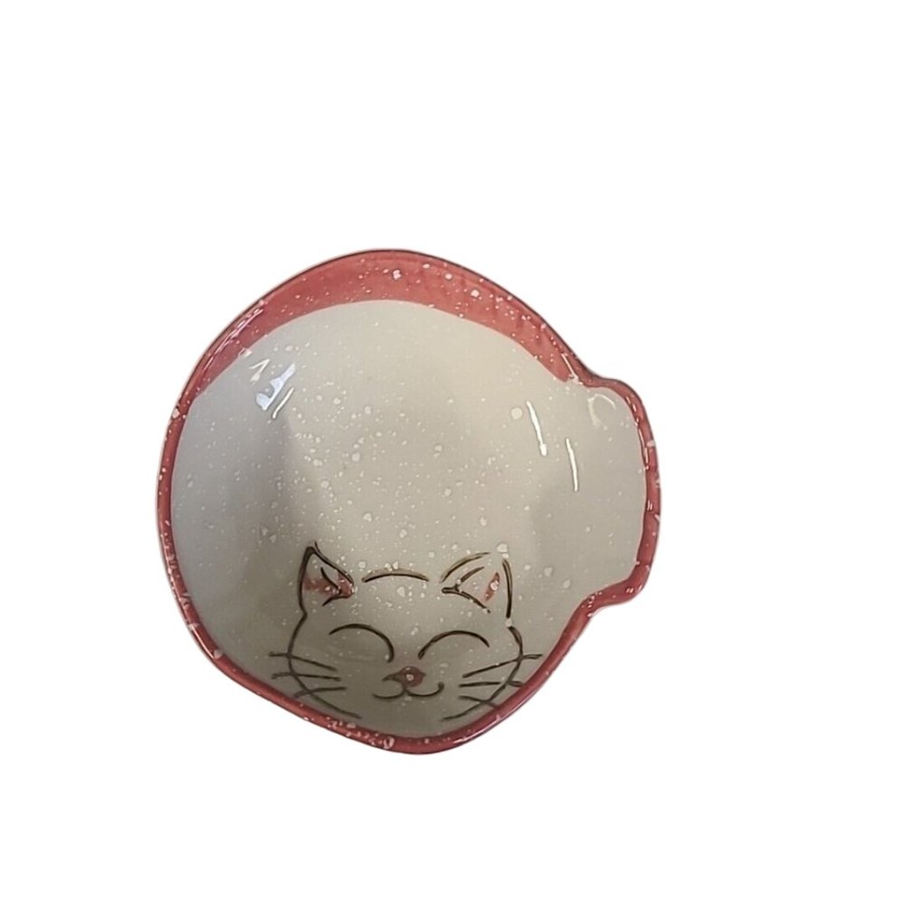 Cat Small Bowl Kawaii Soy Sauce Chopsticks Kitty Pink Collectible Mini Gift